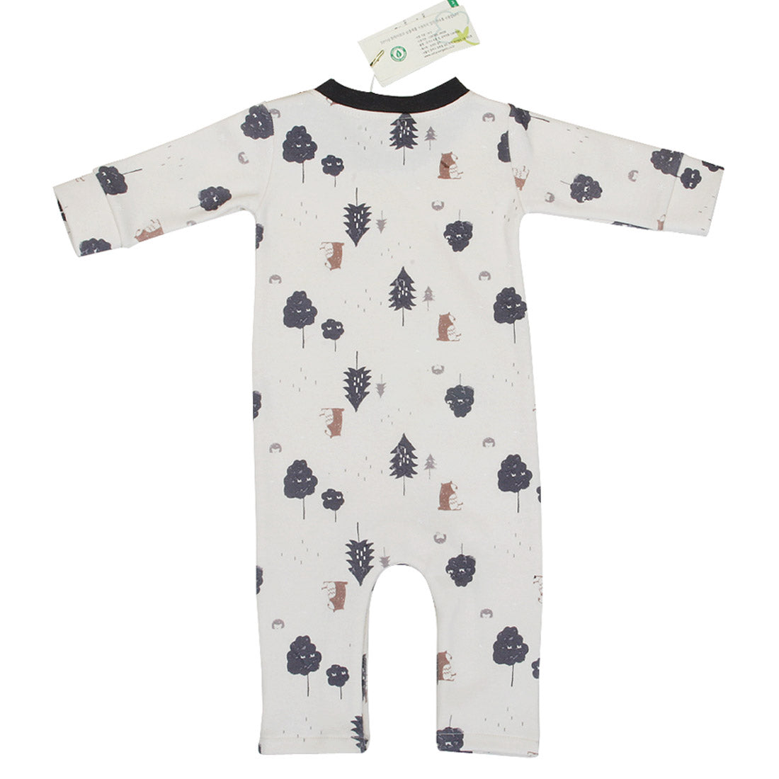 Hipzoo Organic Cotton Baby Rompers - Forest Friends Collection (Beige