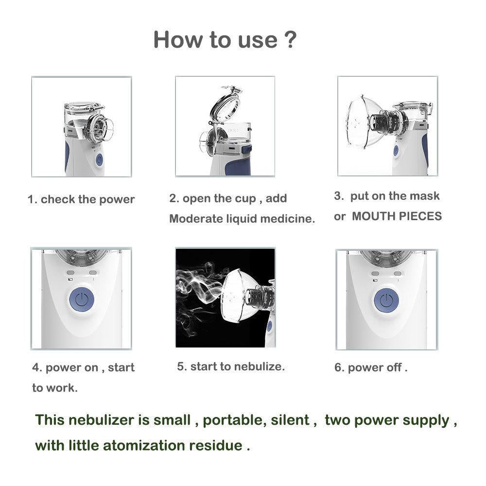 Portable Handheld Nebulizer Mist Inhaler and Atomizer