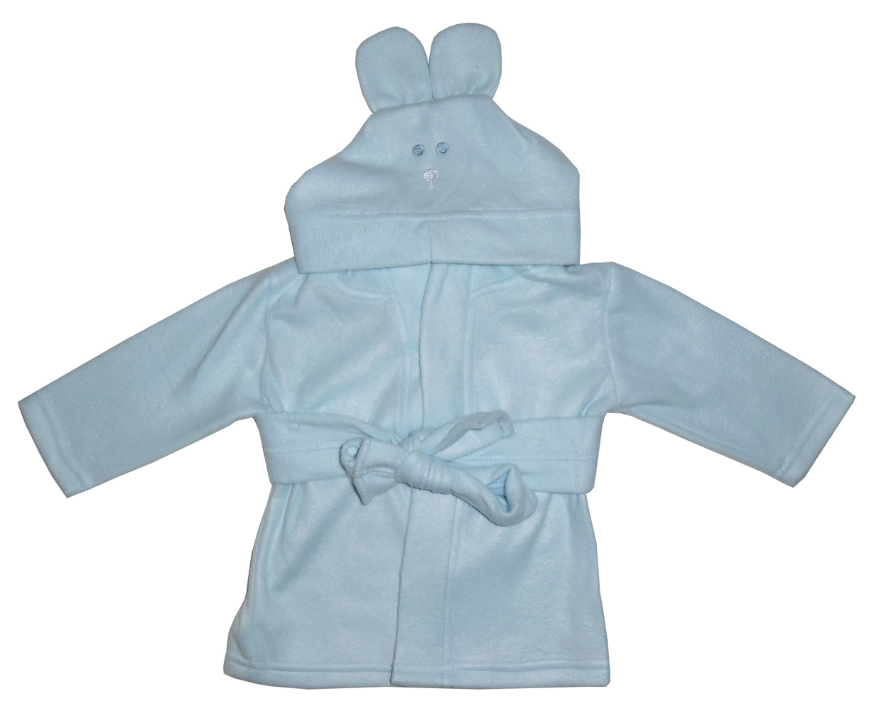 Bambini Fleece Robe With Hoodie Blue