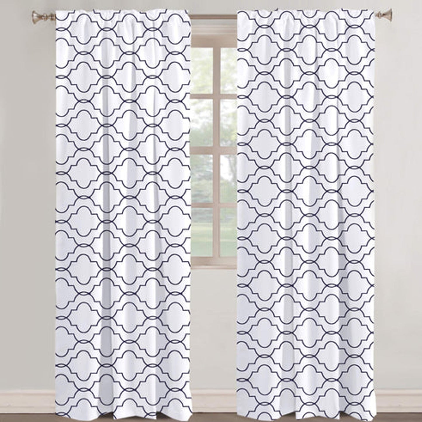 Celestia - Set of 2 Panels Crewel Embroidered Curtains | Linen Cotton