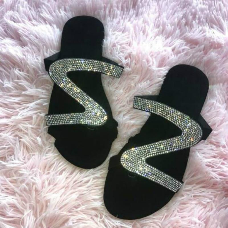 2021 Bling Bling Slides Women's Slippers for Summer Beach