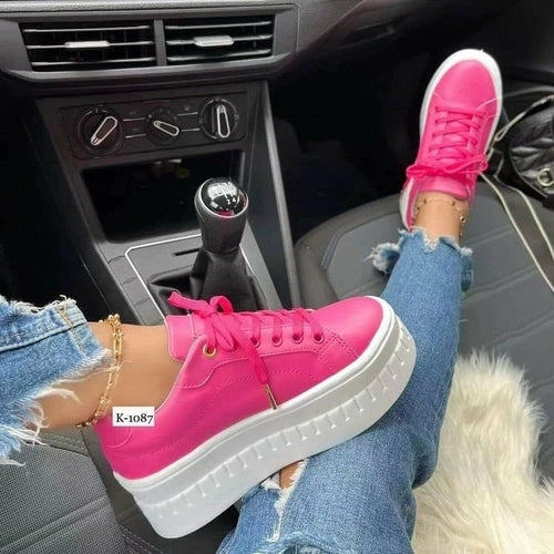 Casual Platform Women's Shoes Flat Womens Sneakers