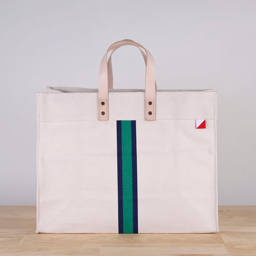 Striped Box Tote Bag