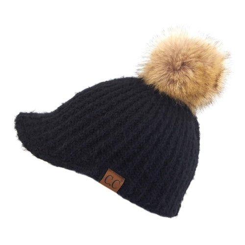 CC Kid and Adult Sizes Winter Knitted Ball Cap Beanie