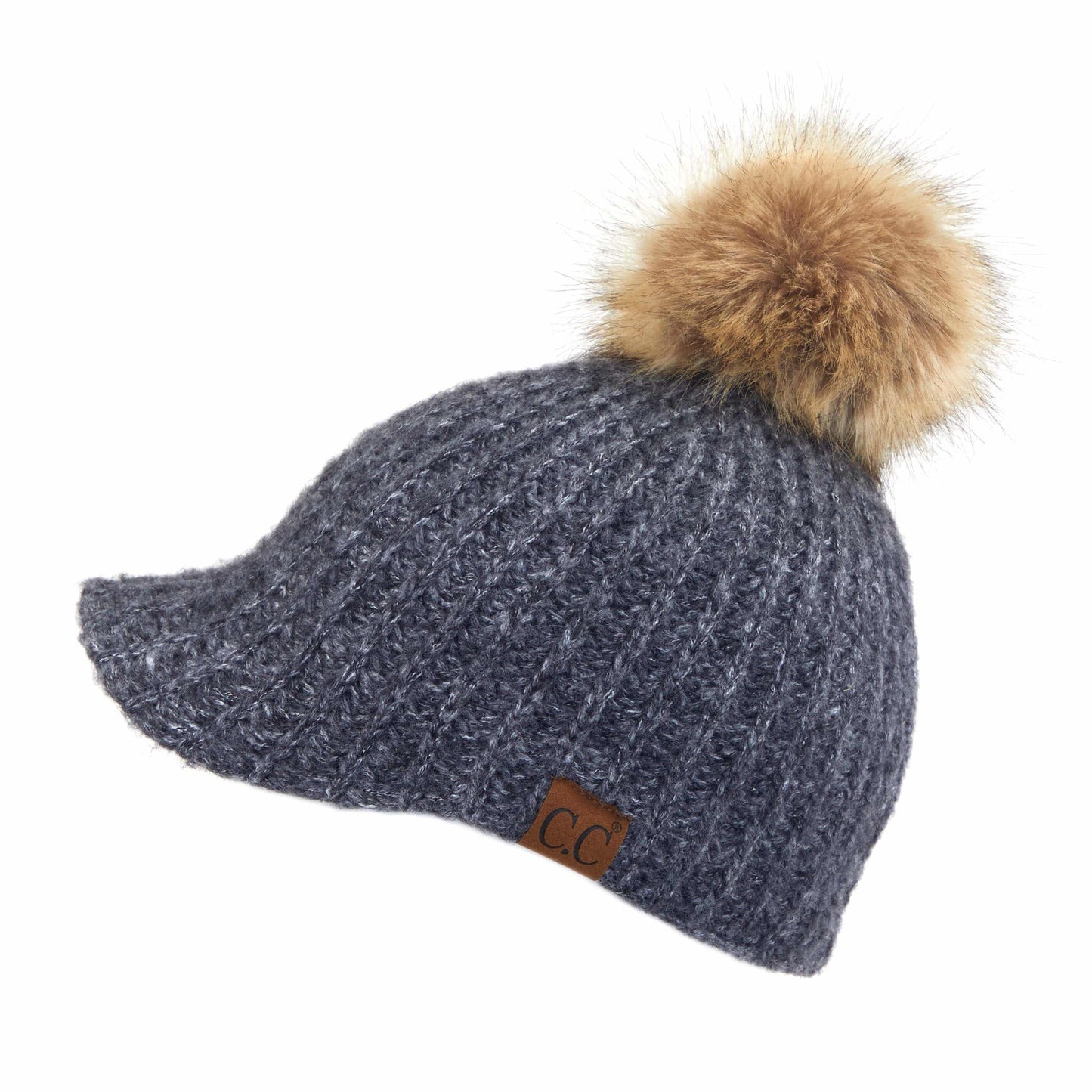 CC Kid and Adult Sizes Winter Knitted Ball Cap Beanie