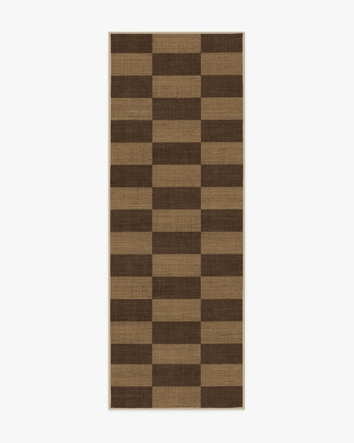 Architectural Digest Yates Check Brown Re-Jute Rug