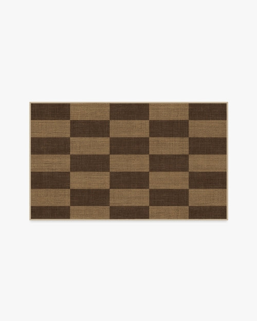 Architectural Digest Yates Check Brown Re-Jute Rug