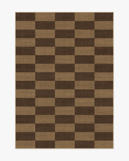 Architectural Digest Yates Check Brown Re-Jute Rug