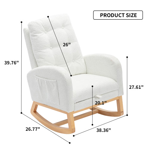 Accent Rocking Chair with Footrest