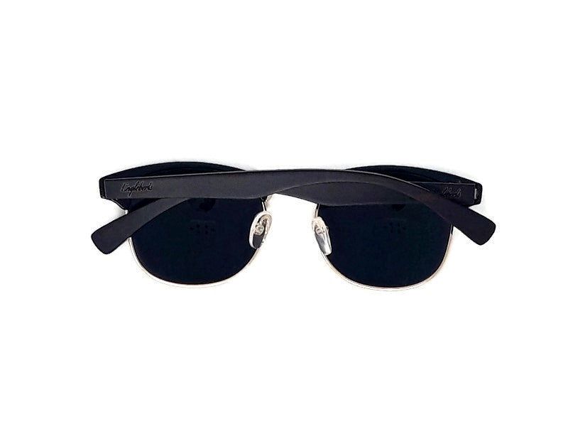 Midnight Black Bamboo Club Sunglasses, Polarized, HandCrafted