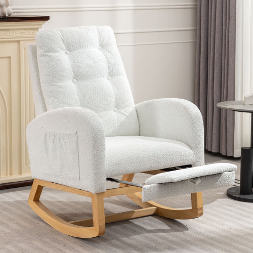 Accent Rocking Chair with Footrest