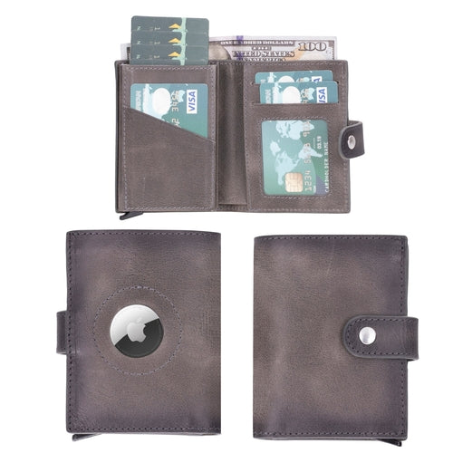 Douglas Leather Pop-Up Cardholder with Compatible Apple AirTag