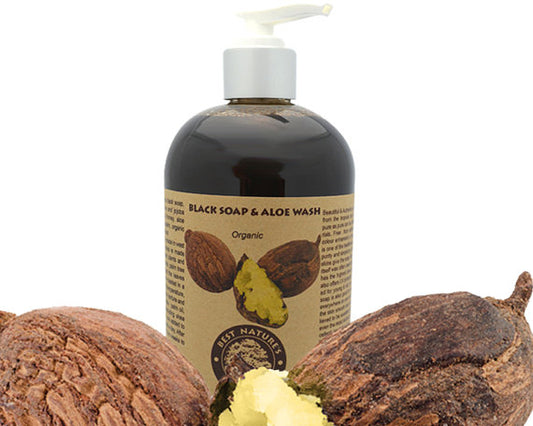 Organic Black Soap & Aloe Wash 8oz/240ml