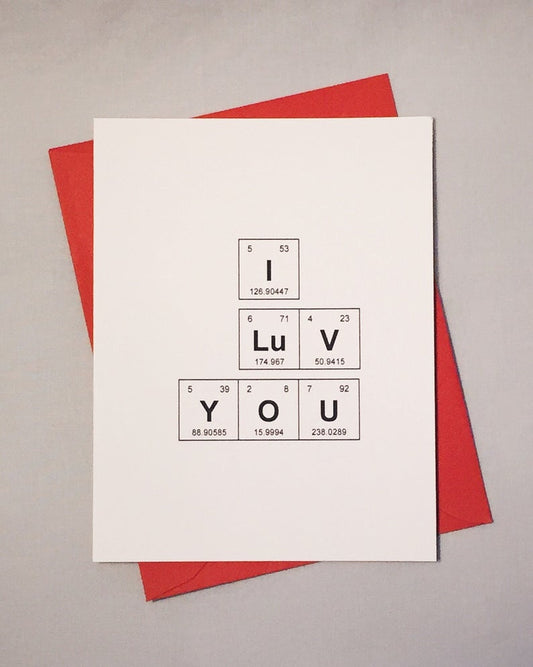 I Love You Sentimental Elements Card