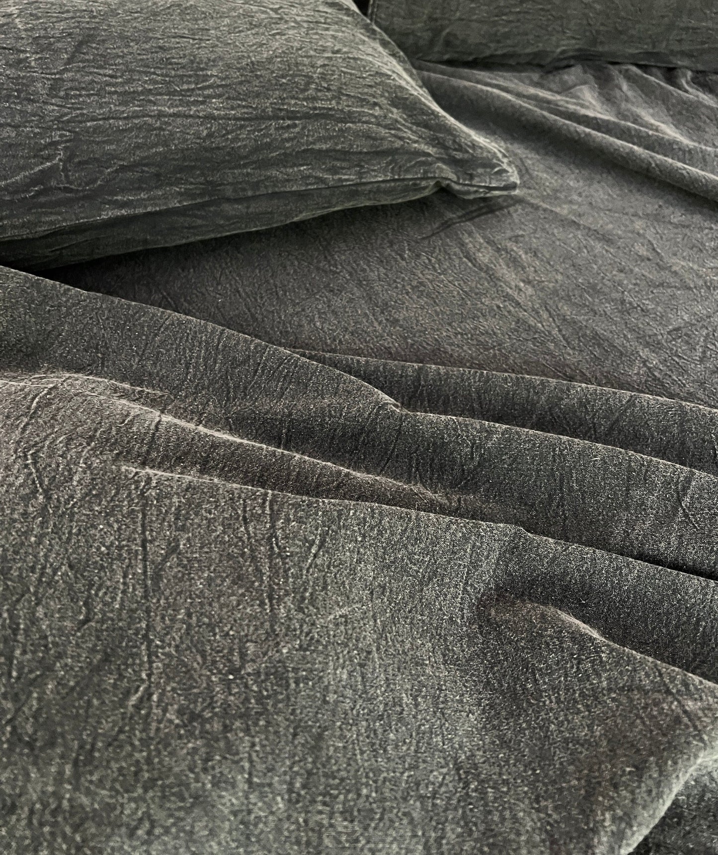 CharcoalBlack - Stone Washed | Antiqued | Ultra Soft | 100% Pure Linen