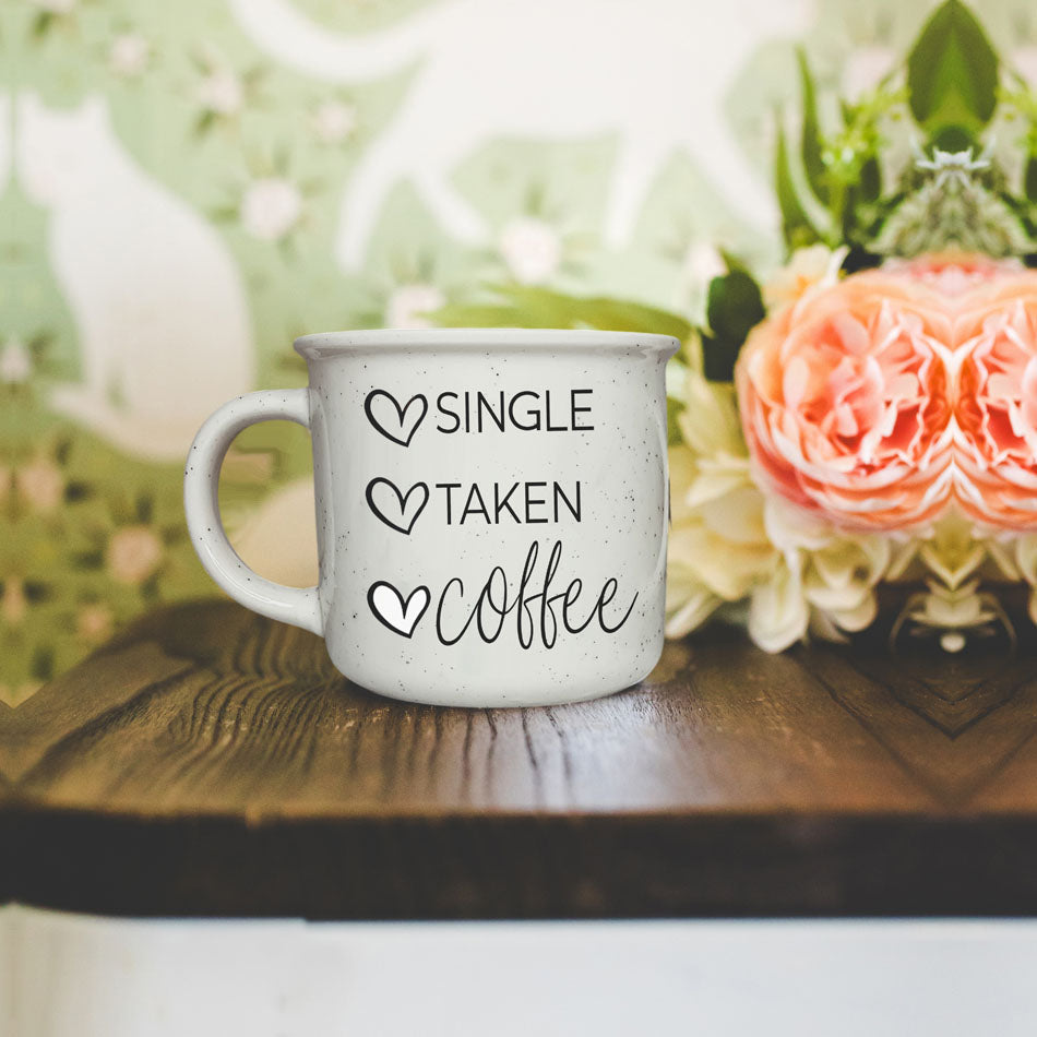 Single Taken Coffee 14.5oz Ceramic Mug for Valentines