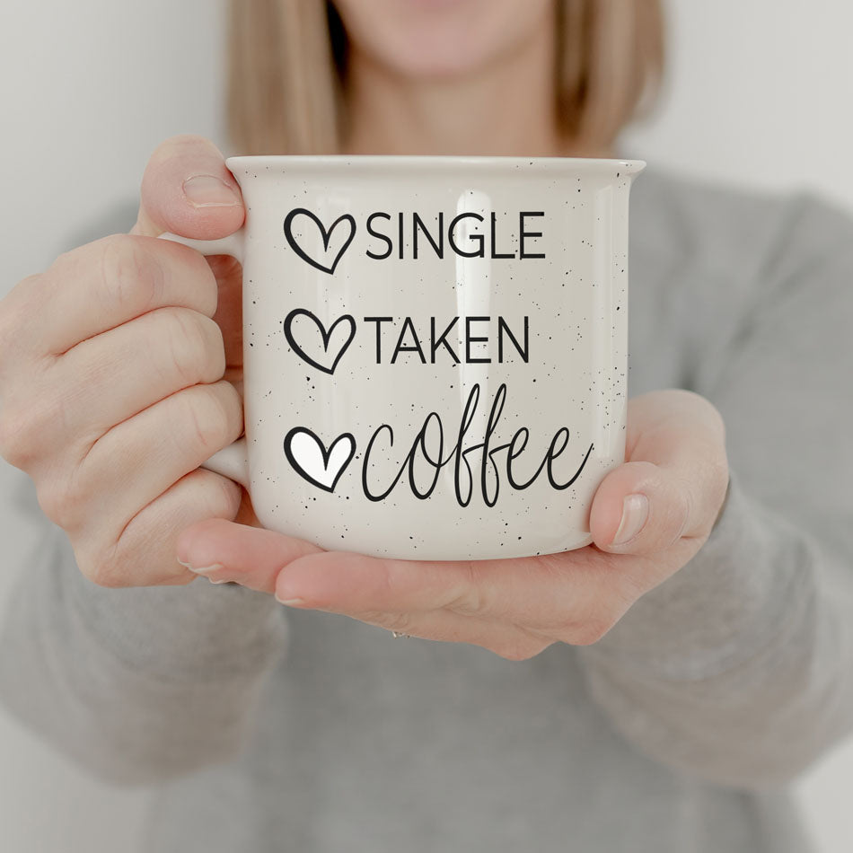 Single Taken Coffee 14.5oz Ceramic Mug for Valentines