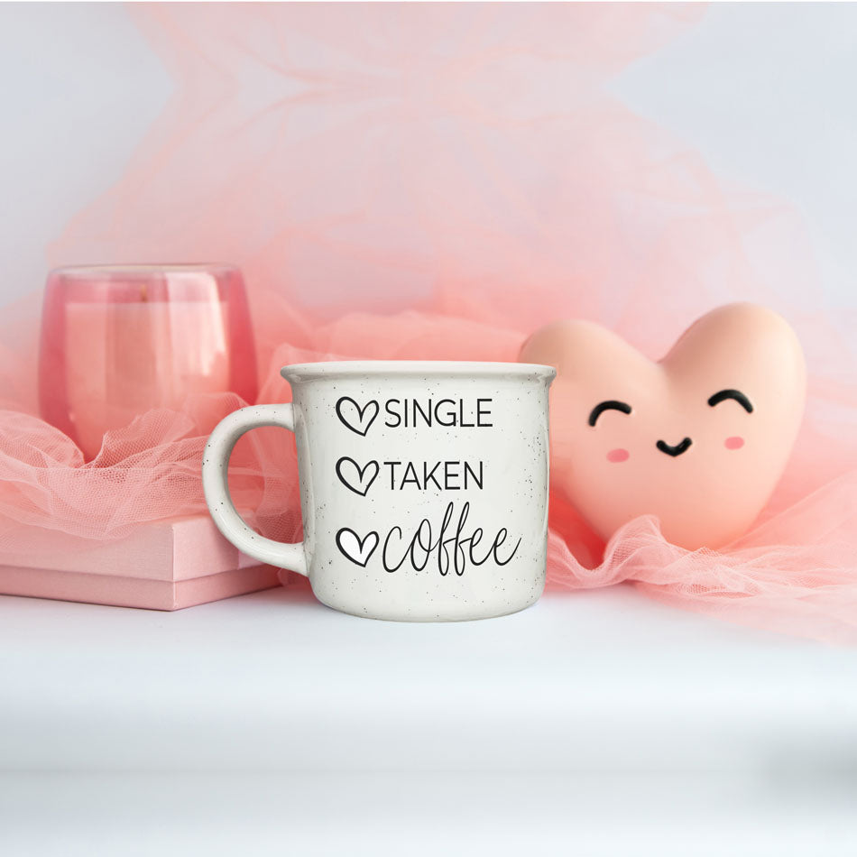 Single Taken Coffee 14.5oz Ceramic Mug for Valentines