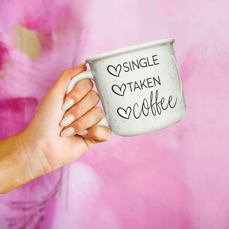 Single Taken Coffee 14.5oz Ceramic Mug for Valentines