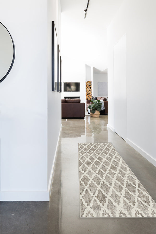 Soraya Trellis Ash Grey Rug