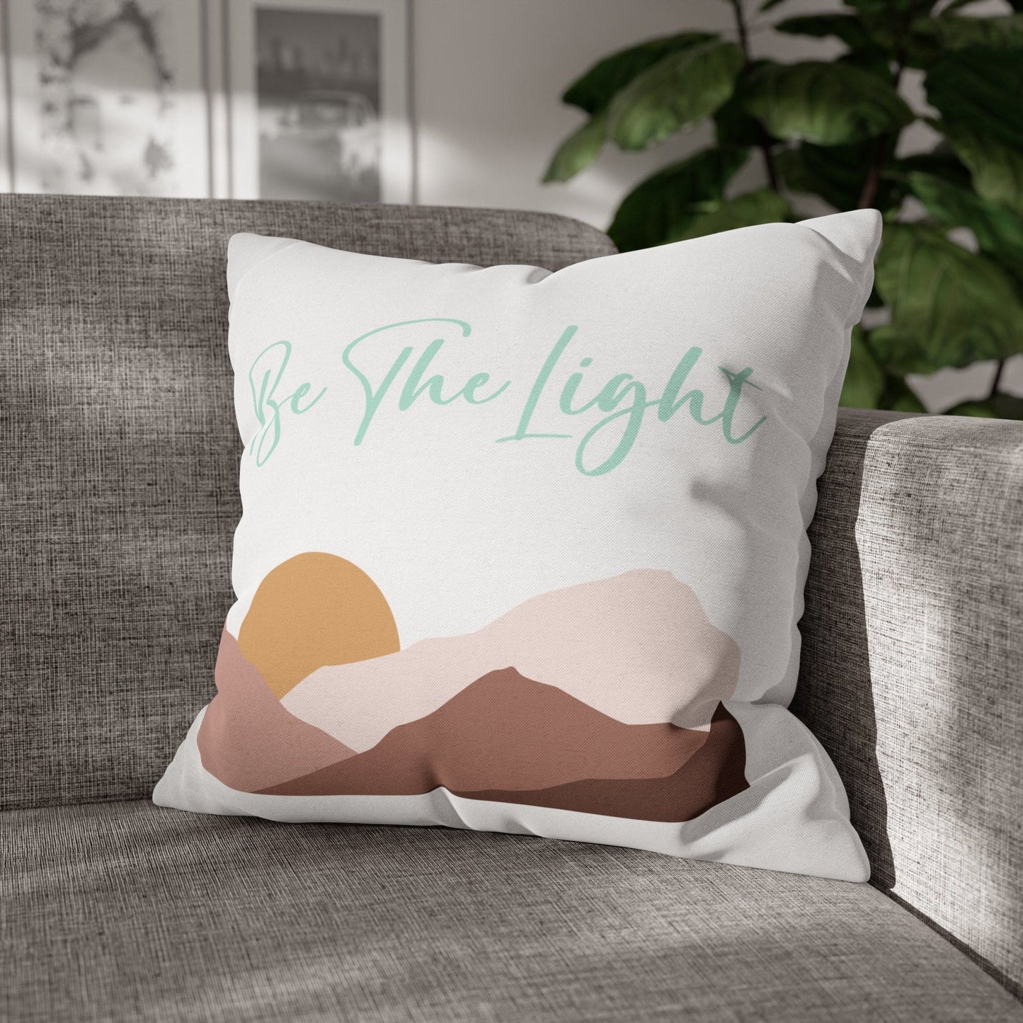 Decorative Throw Pillow Cover, Say it Soul be the Light