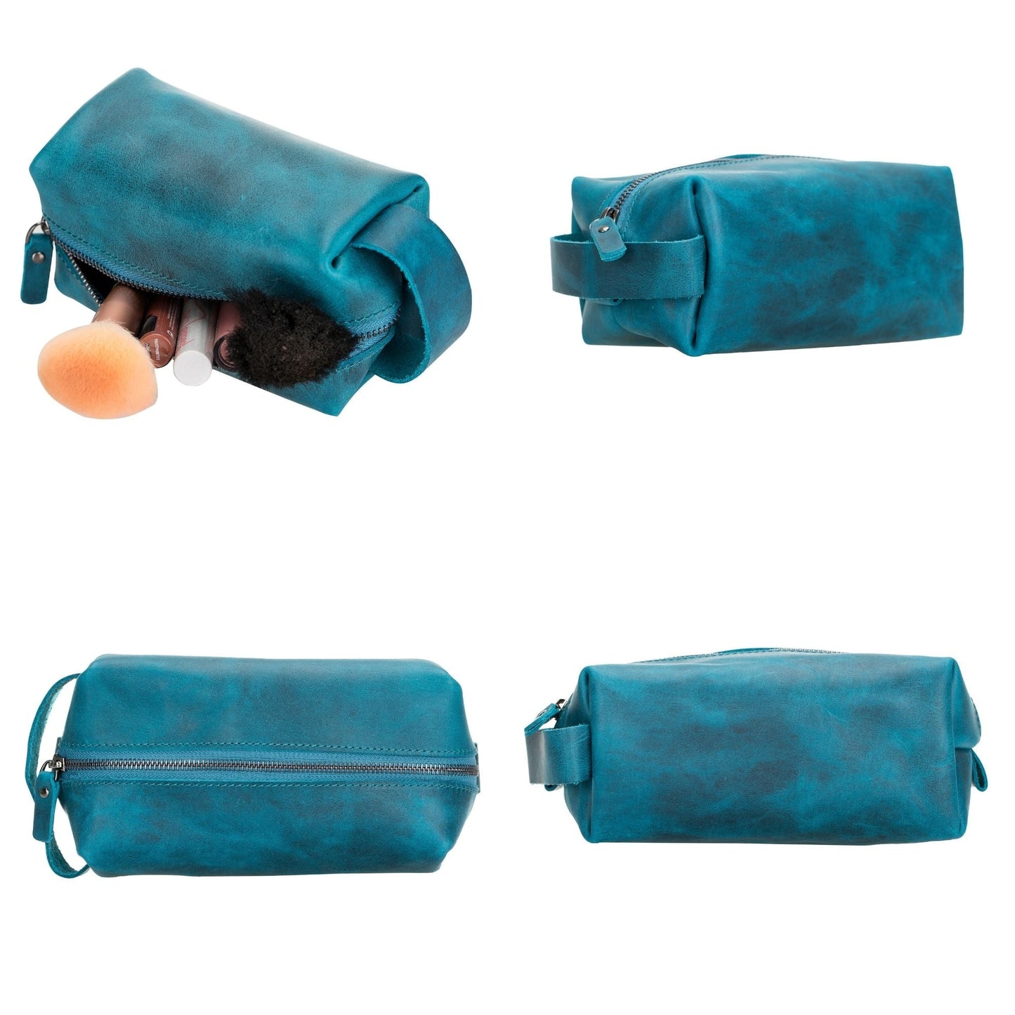 Thayne Cow Leather Makeup Bag for Women