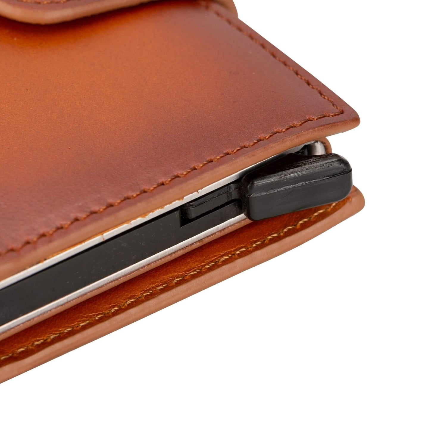 Douglas Leather Pop-Up Cardholder with Compatible Apple AirTag