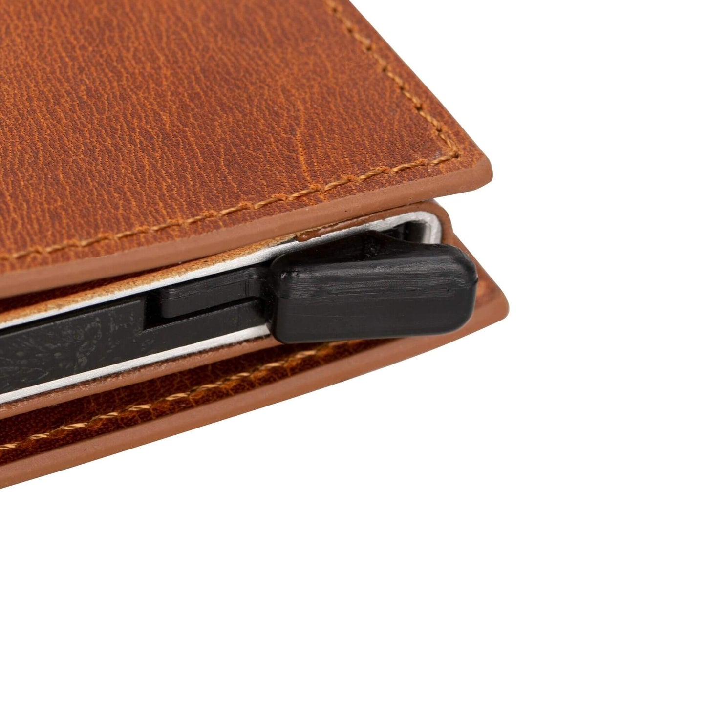 Douglas Leather Pop-Up Cardholder with Compatible Apple AirTag