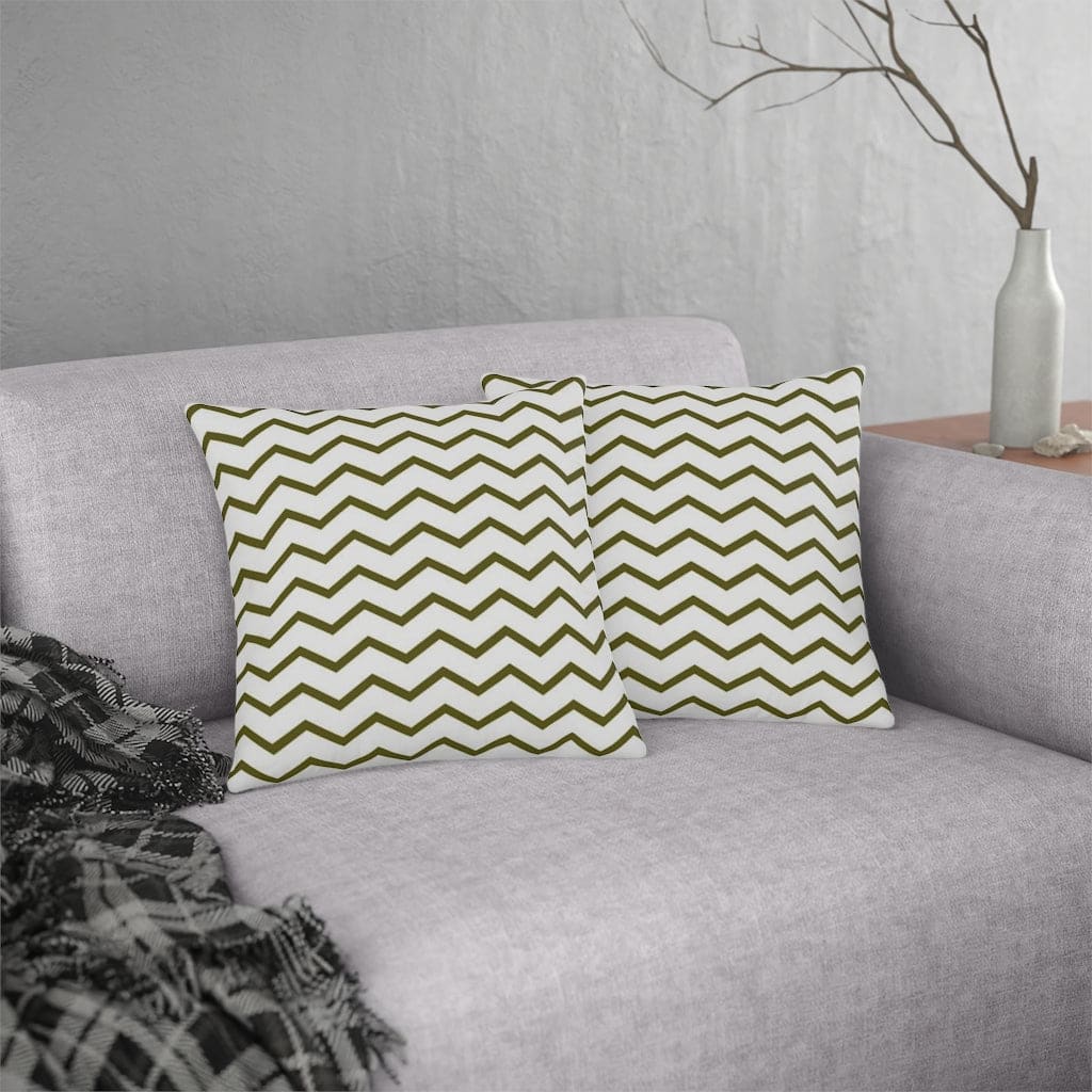 Indoor Or Outdoor Throw Pillow, Chevron Print